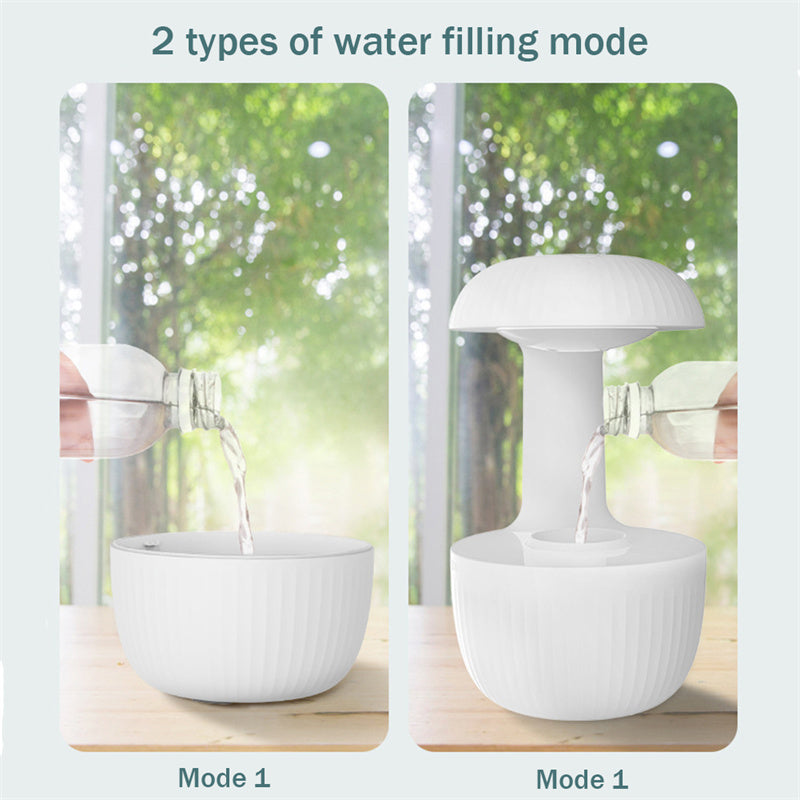 Drift humidifier two water filling modes